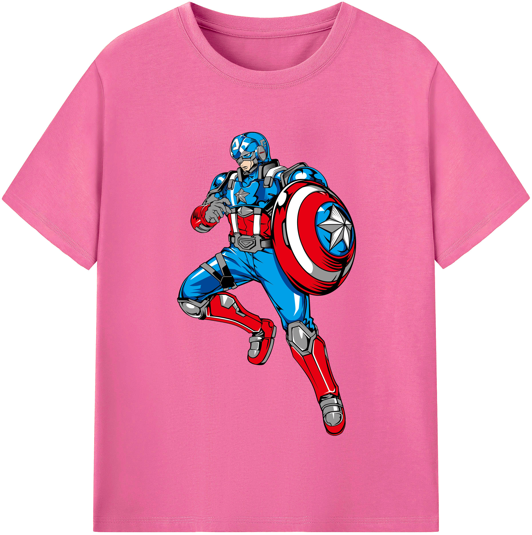 （画像用） アベンジャーズ The Avengers レディースカジュアルプリントTシャツ（綿100％）
